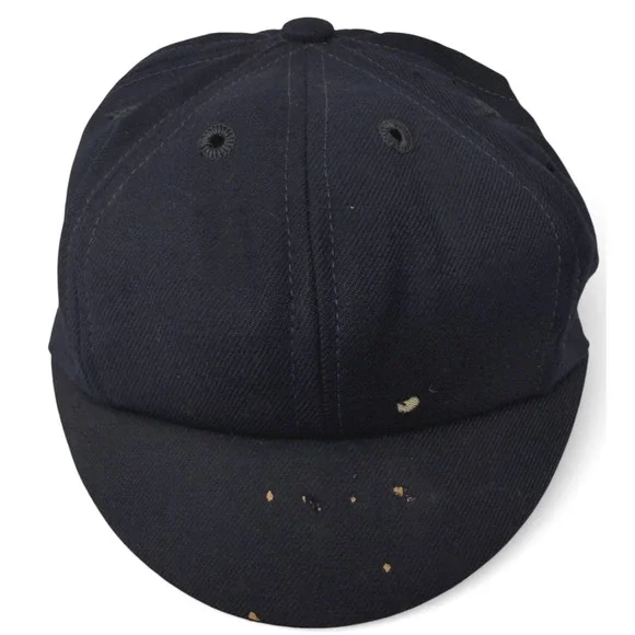 1930s 40s Derby Cap Co Umpire Referee Hat Wool Navy M 6 7/8–7 1/8 Wool 1940s - Picture 2 of 10